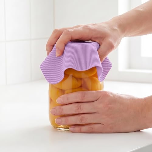 NiHome Silicone Jar Opener Gripper Pads, 6 In for Seniors, Morandi, 4PC