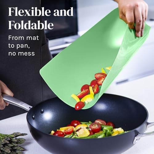 Flexible Plastic Cutting Board Mats for Kitchen, Set of 6 Thick Large 15x12