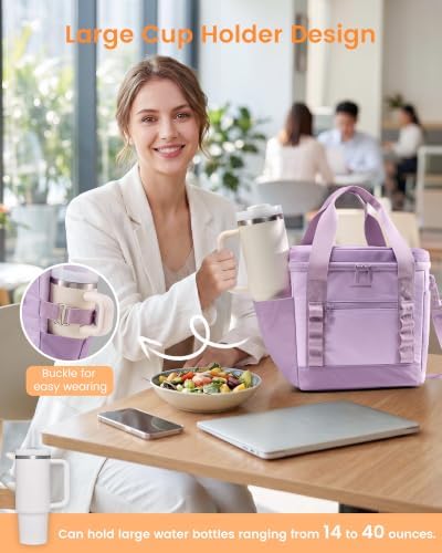 LOVEVOOK Insulated Lunch Bag for Women men, Large Leakproof Adult Lunch Box