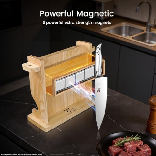 SYOKAMI 2026 Upgrade Japanese Kitchen Knife Set with Torii-Style Block