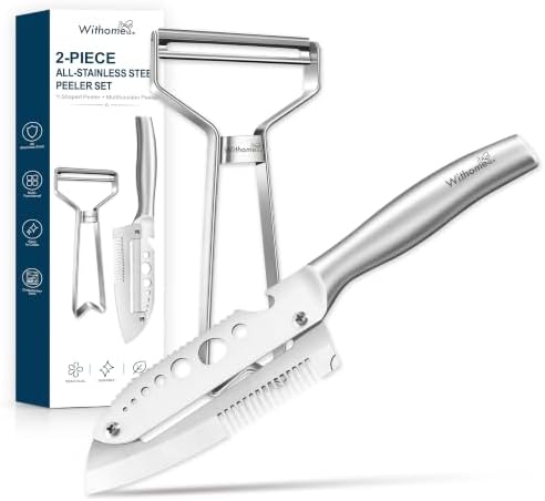 2-Pack Vegetable Peeler Set, Heavy-Duty & Y Peeler, Stainless Steel