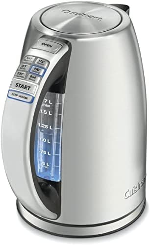 Cuisinart Electric Kettle, 1500W Fast Heating, 6 Temp Presets, 1.7L