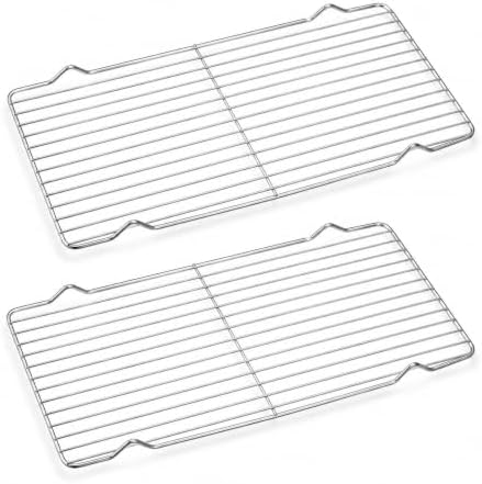 Cooling Rack 304 Stainless Steel Baking Rack 10.24 x 6.10 in 2 Pack