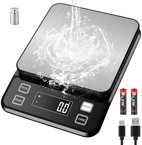 Diyife Large 22lb Kitchen Scale with 0.1g High Precision, IPX67 Waterproof