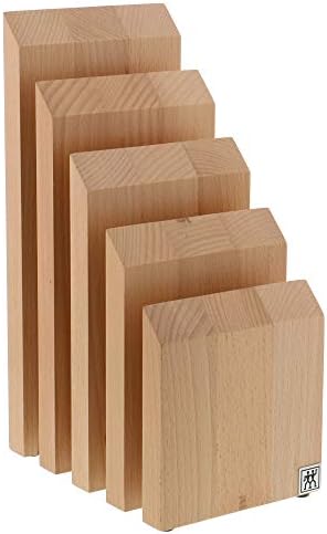 ZWILLING Upright Magnetic Knife Block, Made in Italy, Natural Beechwood Kitchen Knife Holder, Contemporary Countertop Storage