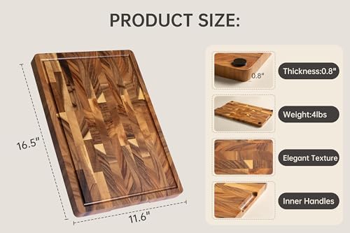 Walnut Cutting Board for Kitchen, Wooden Cutting Boards