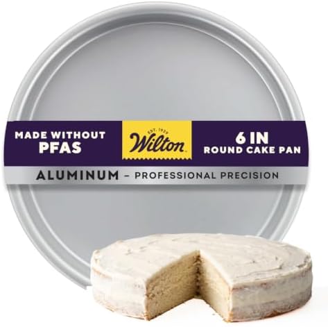 Wilton Aluminum Round Cake Pan, Made Without PFAS, 6 in