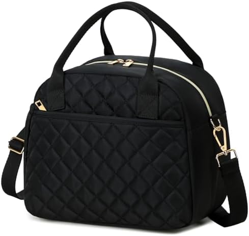 CAMTOP Lunch Box for Women Insulated Lunch Bag Large Lunchbox Cooler Thermal Leakproof Quilted Reusable Lunch Tote Bag for Work School Travel Picnic