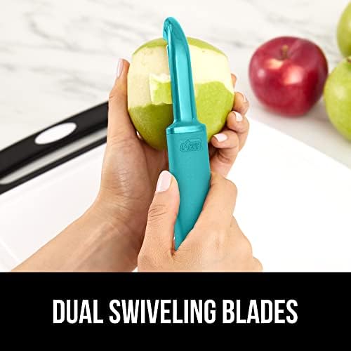 GORILLA GRIP® Patented BPA-Free Vegetable and Potato Peeler, Turquoise