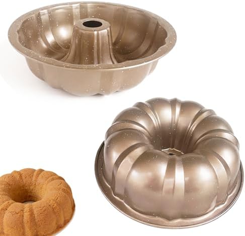 7" Fluted Tube Cake Pan, Carbon Steel Nonstick Gugelhupf Mold