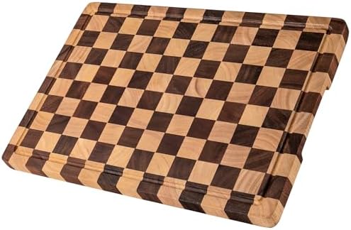 Checkered Cutting Boards for Kitchen, Wooden Chopping Board