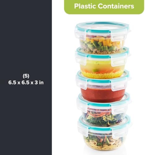 Snapware Plastic Total Solutions (5-Pack, 3.8 Cup) Food Storage Containers
