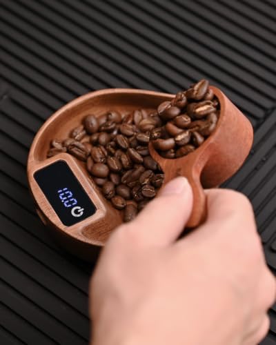 Walnut Coffee Bean Scale 20g/0.1g Precision with Spoon