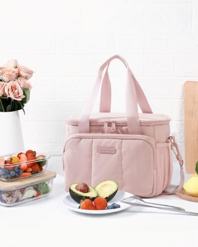 NISHEL Lunch Bag for Women, Insulated Lunch Box with Adjustable Strap