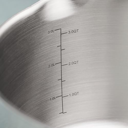 Tramontina Tempo Tri-Ply Base Stainless Steel 4-Qt Large Sauce Pan with Lid