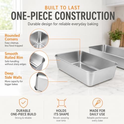 Loaf Pans 9x5 Inch, 8 Pack Bread Pans for Baking