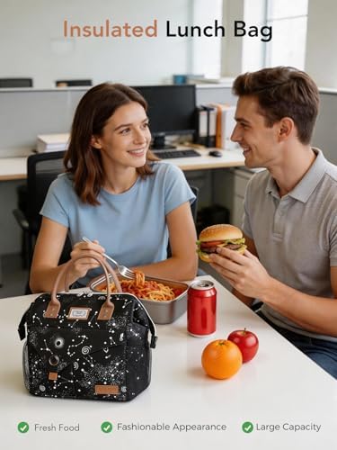 Lekesky Insulated Lunch Bag Portable Lunch Bag for Women-11L, Constellation