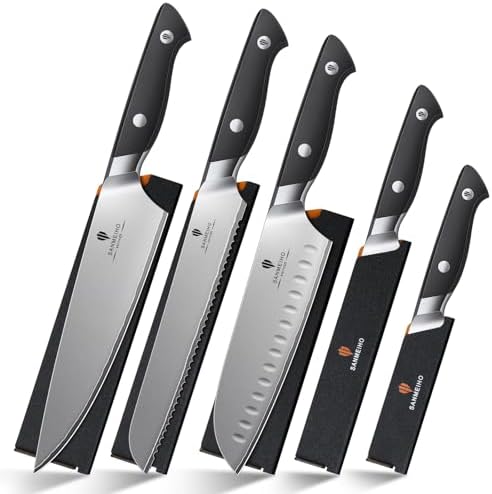 10 PCS Japanese Kitchen Knife Set, Dishwasher Safe