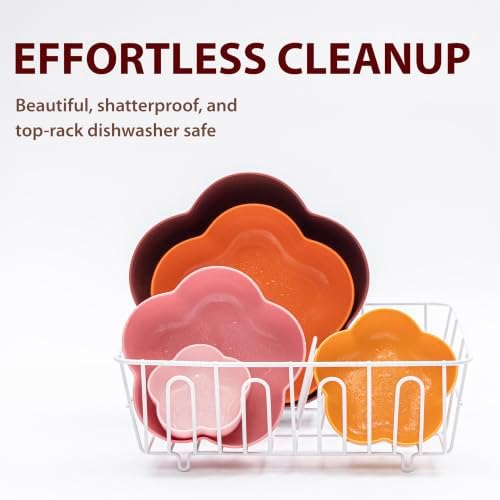 bzyoo 5 PC Nested Serving Bowl Flower Shape Set