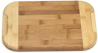 Lipper International Bamboo Wood Two-Tone Kitchen Cutting and Serving Board, Large, 15-3/4" x 11-3/4" x 3/4"