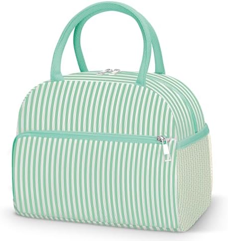 Coobiiya Lunch Bag Lunch Box for Women Men, Reusable Cute Corduroy Lunchbag - Leakproof, Insulated LunchBox Tote with Large Capacity