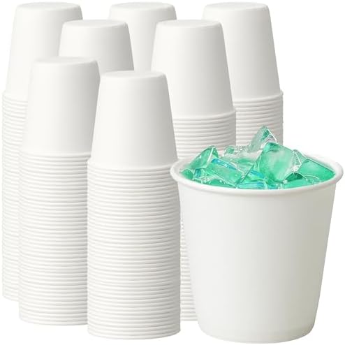100 Pack 3 oz Paper Cups, Small Coffee Cups, Disposable Mini Bathroom Mouthwash Cups, Suitable for Party, Picnic, Travel, and Events