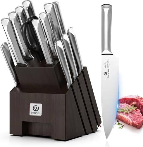 imarku 16-Pieces Knife Set, High-Carbon Stainles Steel Kitchen Knife Set