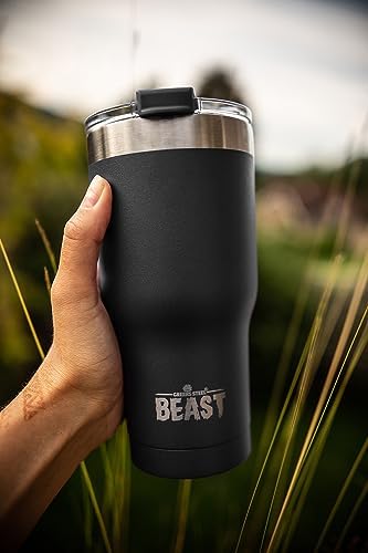 40 oz tumbler - Vacuum Insulated Tumbler with Straw - Leak Proof Stainless Steel Travel Mug - Double Wall Iced Coffee Cup - Reusable Water Bottle - Gifts for Mom, Women and Men (Matte Black)