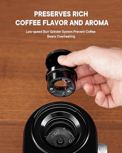 SHARDOR Electric Burr Coffee Grinder 2.0, Automatic Coffee Bean Grinder for Home Use, Adjustable Burr Mill with 16 Precise Settings for Espresso & French Press, Glossy Black