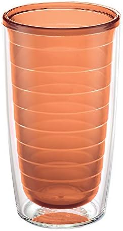 Tervis Clear & Colorful Tabletop Made in USA Double Walled Insulated Tumbler Travel Cup Keeps Drinks Cold & Hot, 16oz, Citrus Sunrise