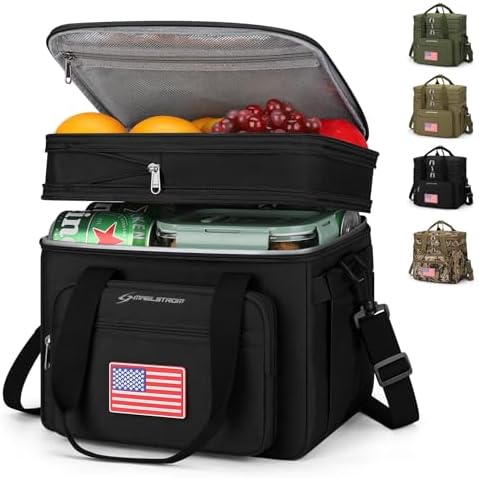 Maelstrom 23L Insulated Lunch Box, Expandable Double Deck Cooler Bag