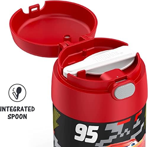 THERMOS FUNTAINER Kids Food Jar with Spoon, 10oz, Cars