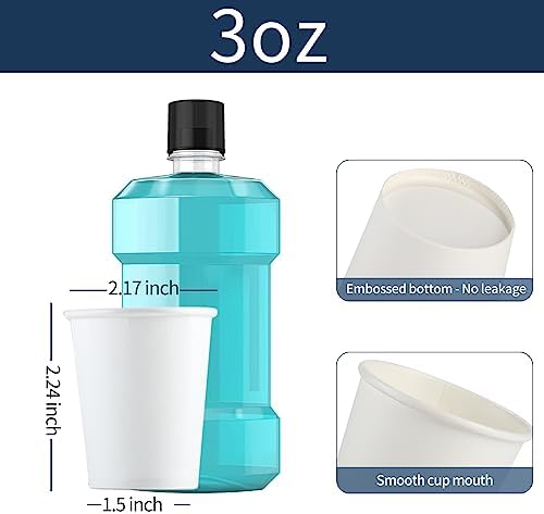 Brandon-super [100 Count - 3 oz] Small Paper Cups, Mouthwash Cups Bathroom Cups Mini Cups Small Disposable Cups