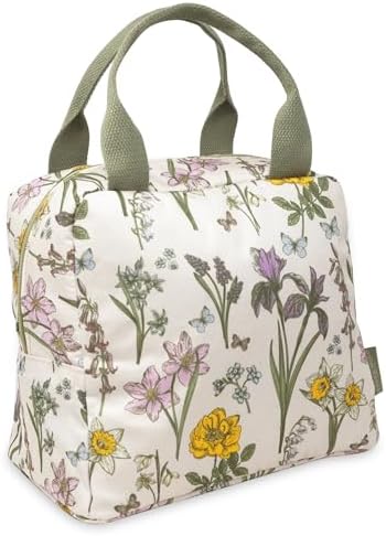 Steel Mill & Co. Insulated Lunch Tote Bag for Women, Wildflowers