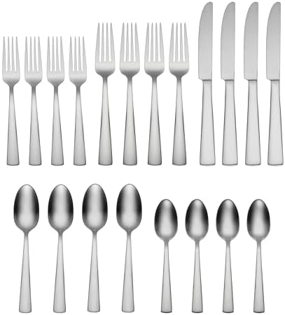 Oneida H290020AL20 Satin Nocha 20 Piece Everyday Flatware Set, Service For 4