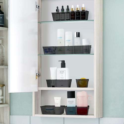 25 PCS Plastic Drawer Organizer Set, Makeup Organizers and Storage Bins
