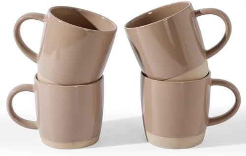 famiware Milkyway Coffee Mugs of 4, 13 oz Mug Set, Ceramic Cup with Handle