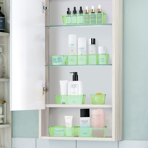 25 PCS Plastic Drawer Organizer Set, Makeup Organizers and Storage Bins