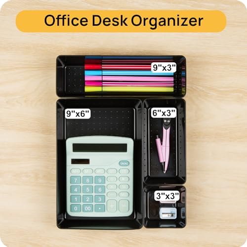Vtopmart 25 Pack Plastic Drawer Organizers with Non-slip Rubber Pads