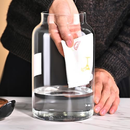 Large Glass Jar With Lid,1PACK 95oz/2800ml Clear Glass Food Storage Containers with Airtight Bamboo Lid Stackable Kitchen Canisters for Candy,Cookie,Rice,Sugar,Flour,Nuts and Spice Jars