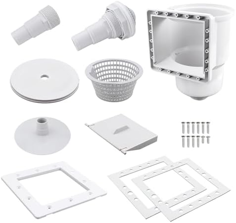 Kefly Above Ground Pools Skimmer with Accessories, Thru-Wall Skim