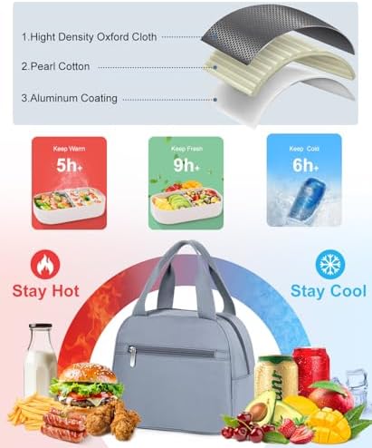 Lunch Bag, Large Insulated Lunch Box for Women Men