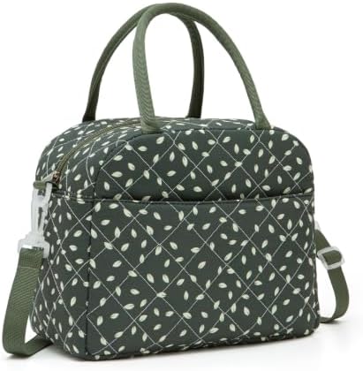 MEXS Lunch Bag for Women Reusable Lunch Box Quilted Puffer Large Capacity Insulated Cooler Tote Bags Work Travel Picnic