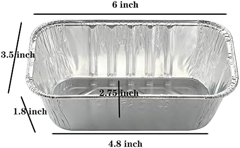 Waytiffer 30 Pack 1Lb mini Loaf Pans Heavy Duty Disposable Aluminum Foil Bread Tins Standard Size - 6" X 3.5" X 2.5" Oven Safe Sturdy Small Bread Tin Pans-1 Pound Loaf Pans …