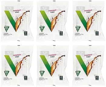 Hario V60 Paper Coffee Filter, Size 02, White, 600ct