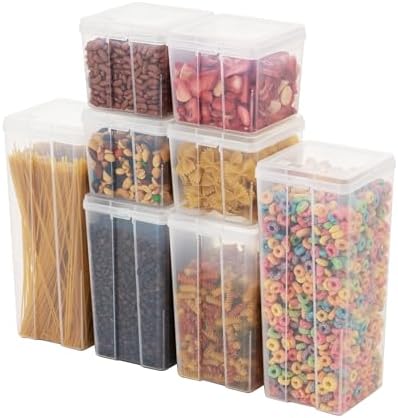 IRIS USA Food Storage Containers Set, 8 Pack Combo Set, Food Grade Plastic