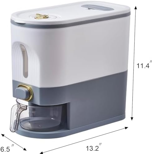 Sooyee 11Lbs Rice Dispenser,Rice Container with Lid