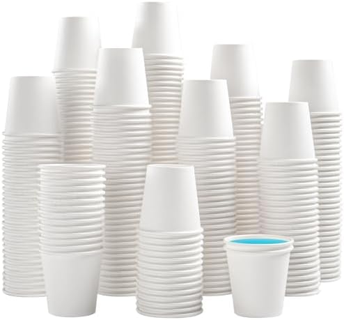 Lamosi 1200 Pack 3 oz Paper Cups, Disposable Small Mouthwash Cup