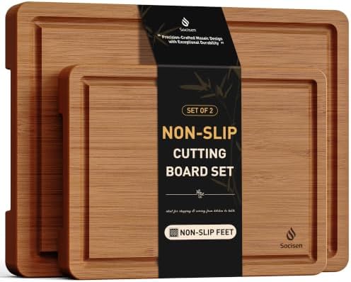 Bamboo Cutting Board Set Non Slip Feet Over Sink Gifts Best Mama Mommy Bonus Busy Mom Ever Christmas Xmas Birthday Law Step Stepmom Stepmother Who Have Everything Good Unique Useful Present