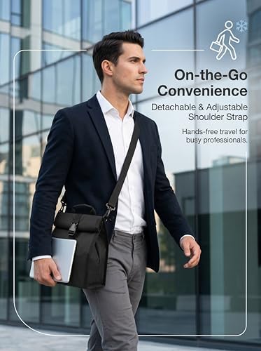 ZM-YOUTOO Insulated Foldable Lunch Bag- Lightweight Portable with Adjustable Shoulder Strap Lunch Box for Men, Women, Office, Work, Picnic, Hiking and Beach